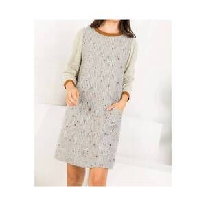NEW THML long sleeve knit dress in grey